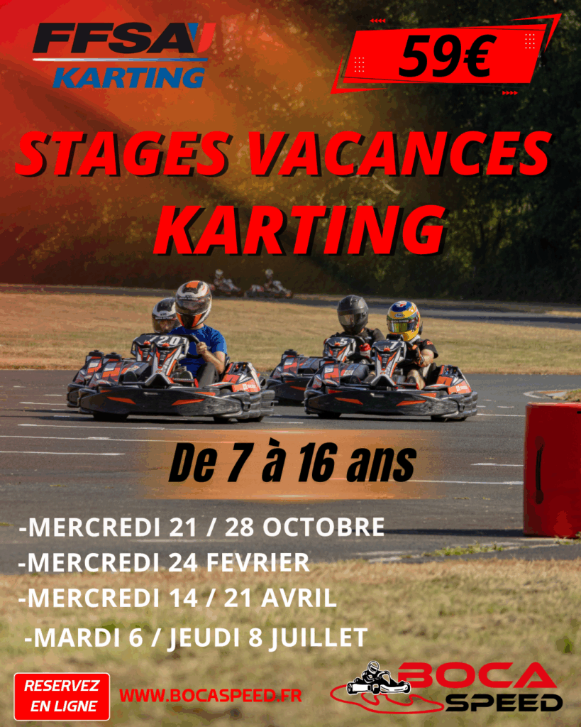 STAGES VACANCES KARTING 2026 2027